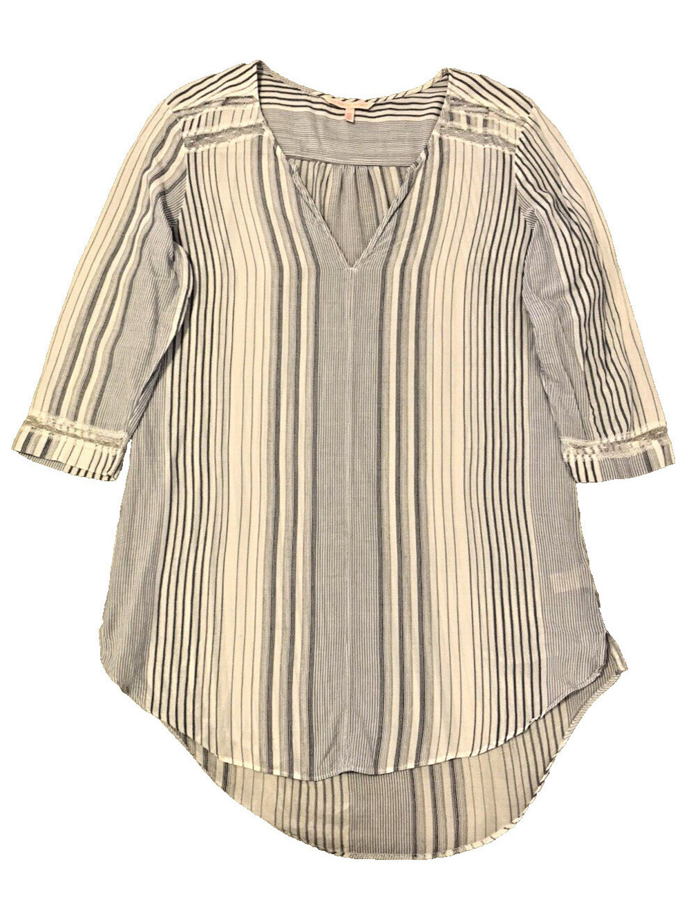 VTG Victorias Secret Y2K Chemise Night Shirt Lace Accent Petite S Blue White
